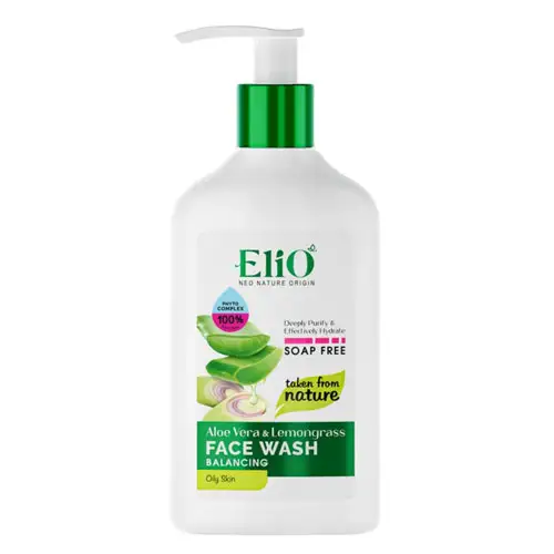 elio aloe vera and lemongrass balancing face wash ژل شستشو صورت الیو پوست چرب آلوئه ورا علف لیمو