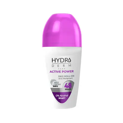 anti sweat hydroderm deo roll on active power 50ml رولان ضد تعریق بانوان هیدرودرم Active Power حجم 50ml