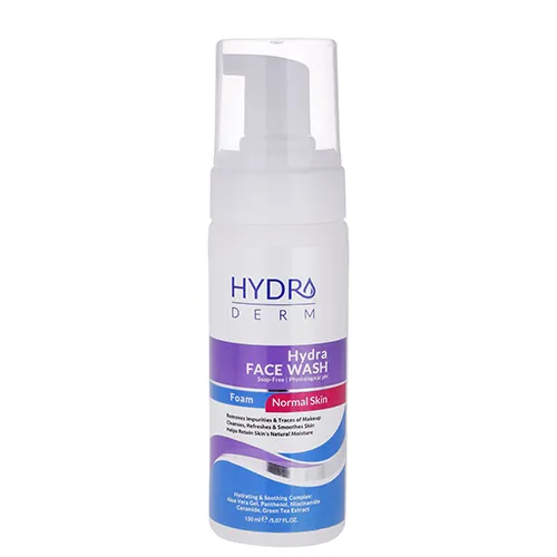 hydroderm-aloevera-foam-wash-150ml فوم شستشوی صورت هیدرودرم آلوئه ورا فوم واش پوست حساس