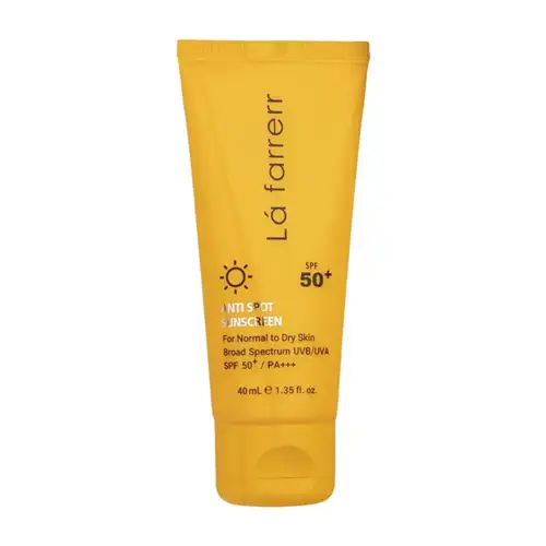 lafarre colorless sunscreen suitable for dry and normal skin ضد آفتاب بی رنگ لافارر SPF50 پوست خشک و نرمال