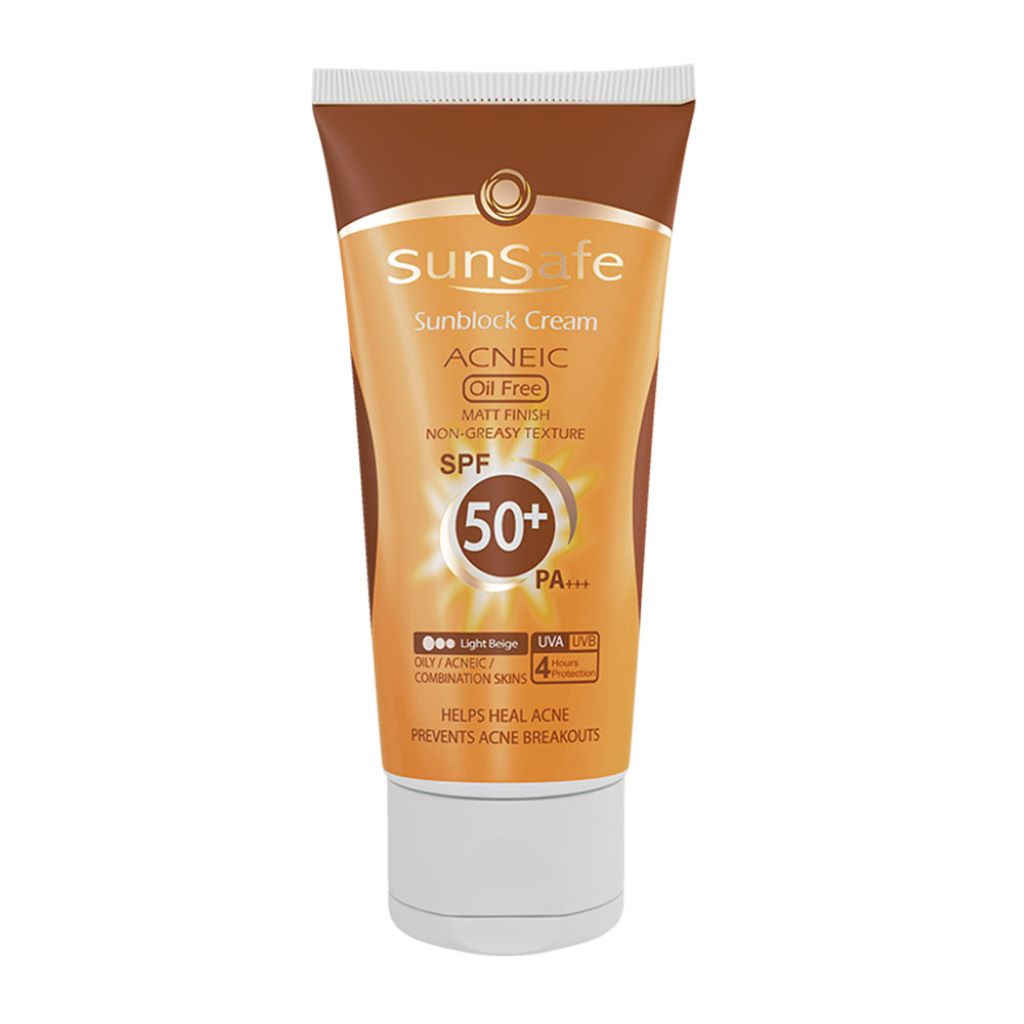 بدو رژ-کرم ضد آفتاب رنگی سان سیف فاقد چربی SPF50 بژ روشن کرم ضد آفتاب رنگی سان سیف فاقد چربی SPF50 بژ روشن