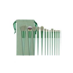 ست براش آرایشی مدل سبز F2 مجموعه 13 عددی رنگ سبز