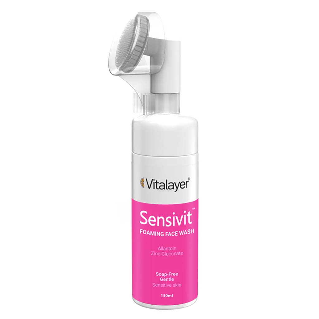فوم-شستشوى-پوست-حساس-سنسى-ويت-ويتالير فوم شستشوی صورت ویتالیر سنسی ویت 150ml