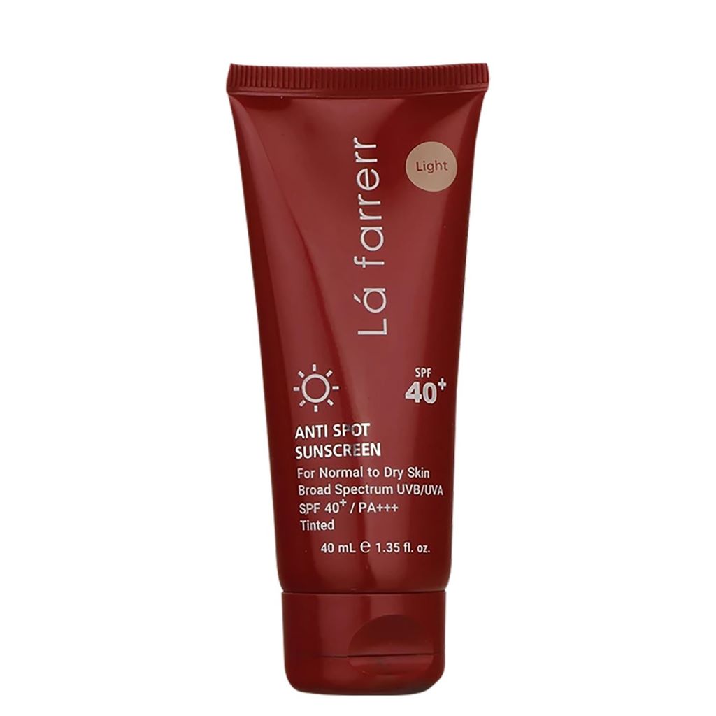 کرم ضد آفتاب و ضد لک رنگی مخصوص پوست های خشک و معمولی رنگ روشن SPF40 کرم ضد آفتاب و ضد لک رنگی لافارر SPF40 پوست خشک و معمولی رنگ روشن