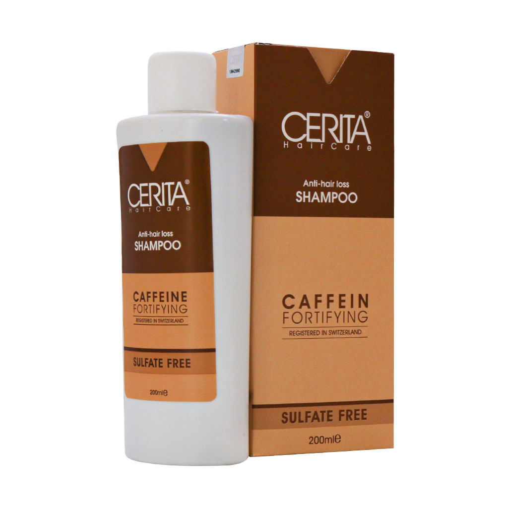 Cerita Caffein Sulfate Free شامپو کافئین بدون سولفات سریتا موی خشک و معمولی
