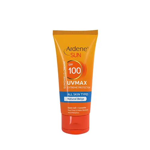 ardene sun uvmax spf100 extreme protection sunshield cream کرم ضدآفتاب رنگی آردن سان spf100 بژ طبیعی UV MAX