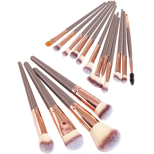 brush set b2 16pcs ست براش آرایشی B2 رنگ قهوه ای 16 عددی