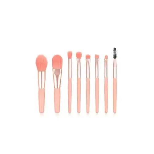 brush set m2 8pcs pink color ست برس آرایشی مدل M2 مجموعه 8 عددی متفرقه رنگ صورتی