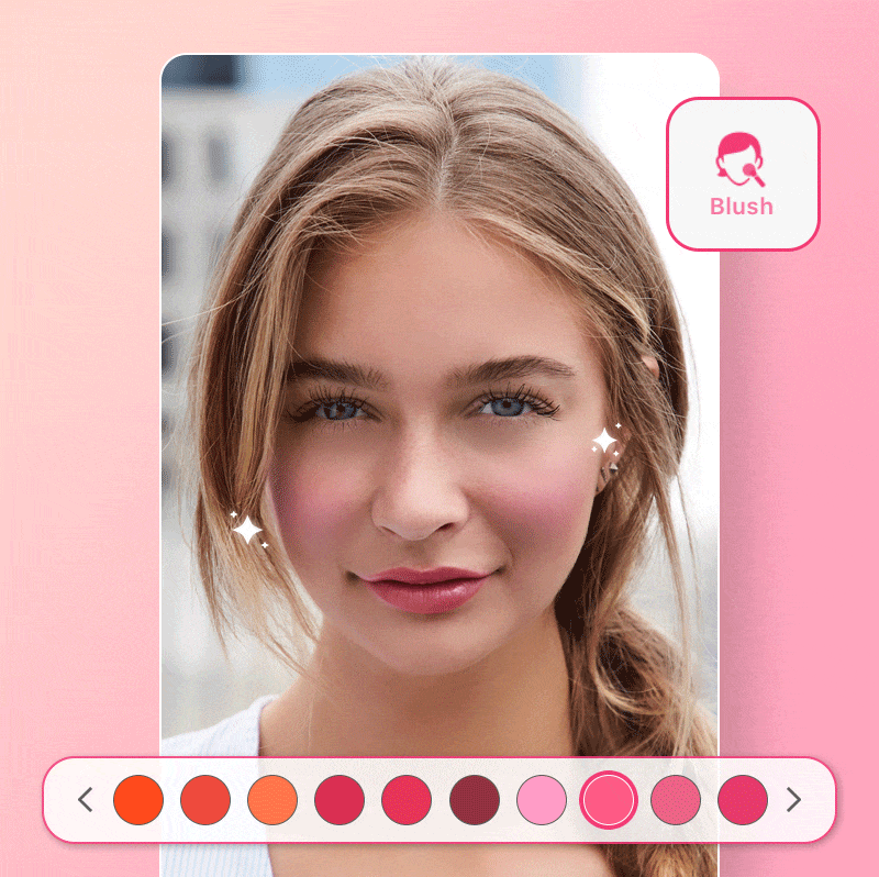 عکس مربوط به گریمو با کیفیت بدون بکگراند رژ گونه با برنامه آنلاین آرایشی رایگان گریمو