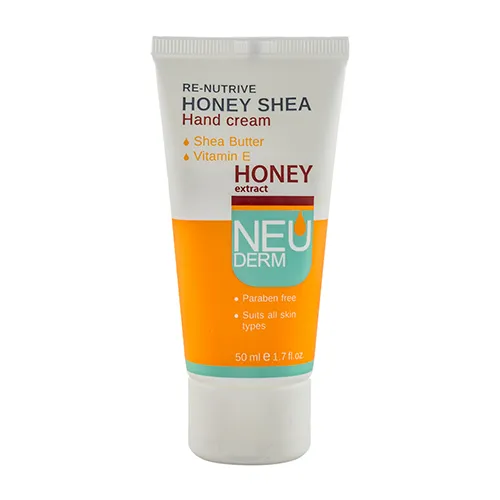 neuderm-honey-shea-cream-50ml کرم دست تیوپی نئودرم عصاره عسل 50ml