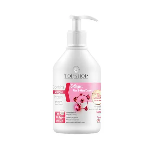 top shop moisturising cream collagen 500ml کرم آبرسان تاپ شاپ مدل کلاژن 500 میلی لیتر