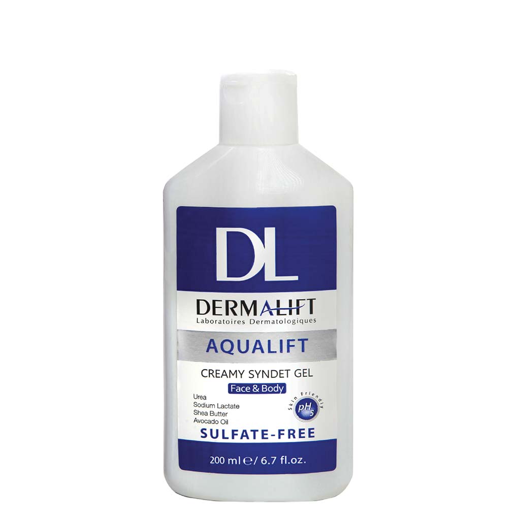 ژل-شستشوی-غیرصابونی-کرمدار-درمالیفت ژل شستشوی غیرصابونی کرمدار آکوالیفت 200ml برند درمالیفت