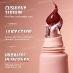 تست رنگ رژلب مایع شیگلم کریستالی رنگ cocoa cookie