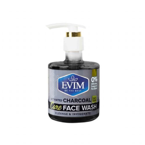 Evim Char Coal Face Wash For Oily Skins 250ml ژل شستشو ایویم ذغال مناسب پوست چرب 250ml