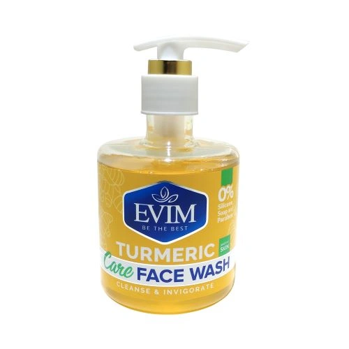 Evim Face Wash Turmeric For Dry And Normal Skin 250ml فیس واش روشن کننده زردچوبه ایویم 250ml