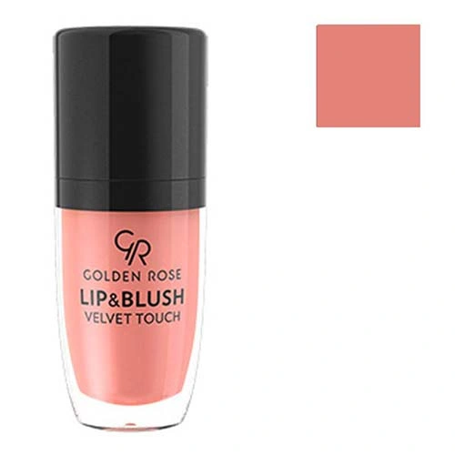 GOLDEN-ROSE-Lip-and-Blush-Velvet-Touch-02 رژ لب و گونه مایع ولوت گلدن رز شماره 02