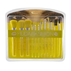 ست براش 12 عددی مدل Huda Fashion رنگ زرد