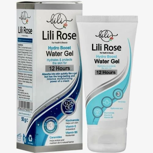 lili rose Hydro Boost Water Gel ژل آبرسان صورت لی لی رز 50g