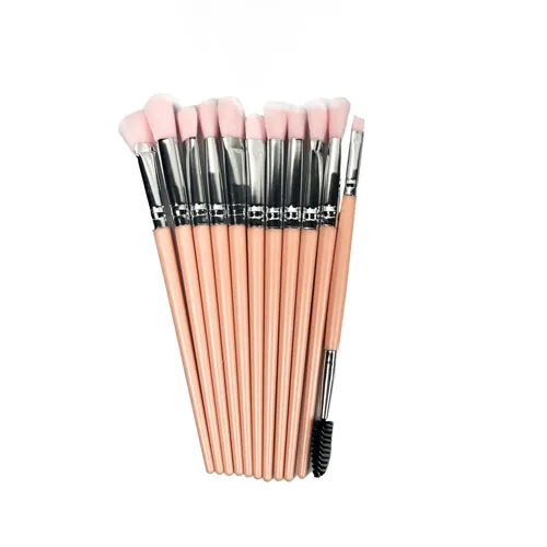 makeup pink brush panten 12pcs ست براش ساده 11 عددی رنگ صورتی