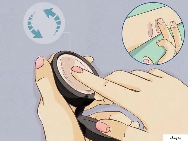 عکس مربوط به لوازم آرایشی خارجی اصل با کیفیت بدون بکگراند انگشت خود را برروی پوست بکشید