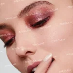 تست رنگ پالت سایه 9 رنگ شیگلم beach sunset روی چشم