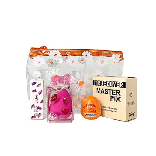 orange-pink-makeup-set (1) ست آرایشی نارنجی صورتی