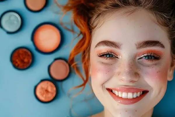 عکس مربوط به اموزش کانتورینگ صورت با کیفیت بدون بکگراند فیکساتور و رژگونه کمک به کانتورینگ صورت