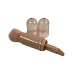 ست براش آرایشی استوانه رنگ کرمی 4 عددی