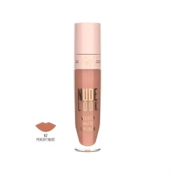 عکس مربوط به رژلب مایع با کیفیت بدون بکگراند رژ لب مایع گلدن رز Nude Look رنگ Peachy Nude کد 02