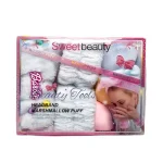 پک هدبند و پد آرایشی 12 عددی Sweet Beauty رنگ آبی