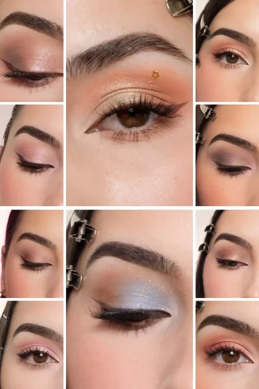 آرایش چشم ملایم و دخترانه برای میکاپ نچرال چشم