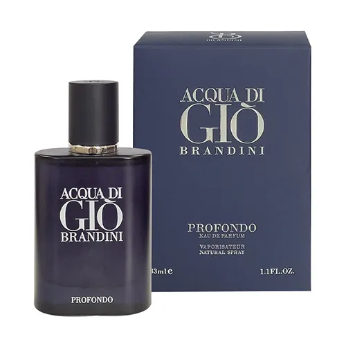 Eau de Parfum Brandini Acqua Di Gio Profondo For Men 33ml ادو پرفیوم برندینی آکوا دی جیو پروفوندو Acqua Di Gio Profondo