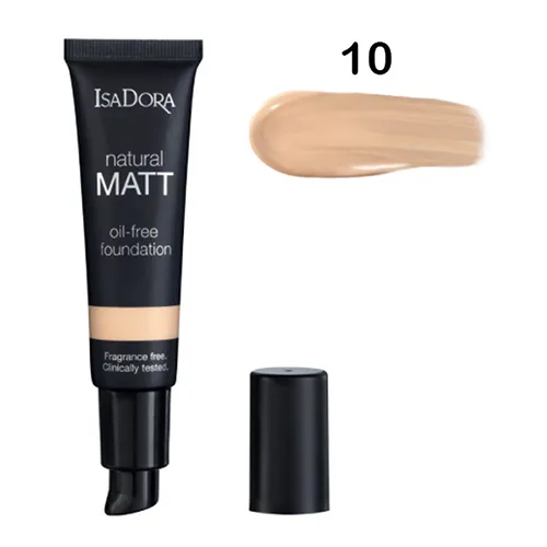 Isadora Natural Matt Oil Free Foundation no.10 کرم پودر ایزادورا Natural Matt شماره 10