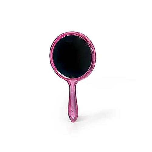 Pink Handheld Makeup Mirror آینه آرایشی دسته دار رنگ صورتی