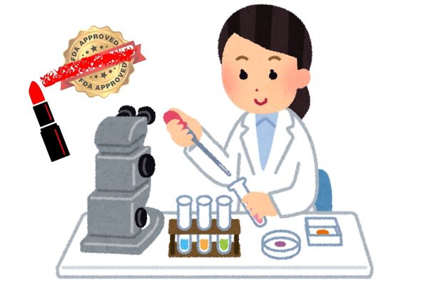 تصویر کارتونی یک خانم در حال مطالعه سرب رژ لب