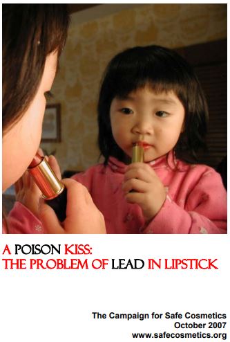 تصویر صفحه اول گزارش کمپین بوسه با رژلب سربدار سمی