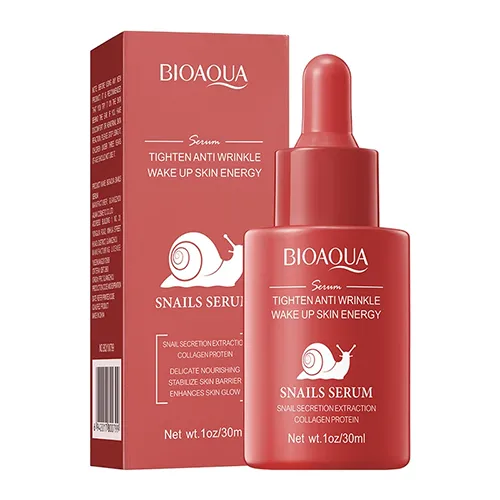 Bioaqua Tighten Anti-Wrinkle Wake Up Skin Energy Snails Serum سرم صورت بیوآکوا سفت کننده و ضد چروک عصاره حلزون