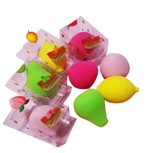 Fruit Makeup Pad پد آرایشی تخم مرغی میوه رنگ رندوم