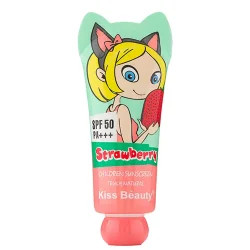 کرم ضد آفتاب کیس بیوتی بی رنگ مناسب کودک SPF50 رایحه توت فرنگی