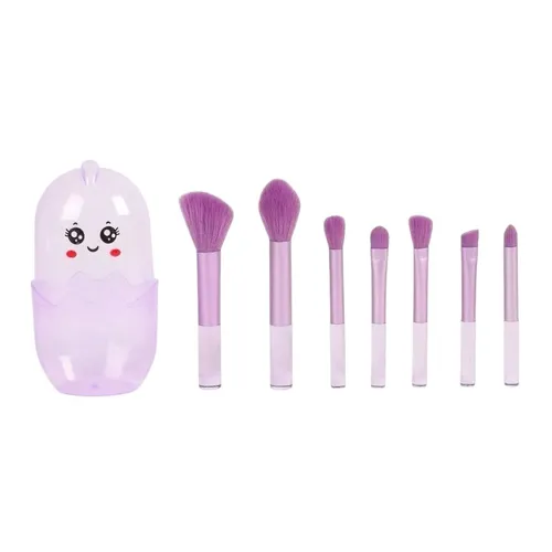 Pink Chick Makeup Brushes Piece 7 ست براش 7 عددی طرح باکس جوجه رنگ صورتی