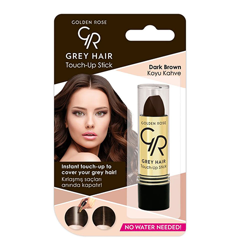 Golden Rose Gray Hair Touch Up Stick Dark Brown 02 استیک پوشاننده موهای سفید گلدن رز شماره 02 رنگ قهوه ای تیره