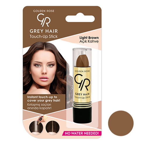 Golden Rose Gray Hair Touch Up Stick Light Brown 06 استیک پوشاننده موهای سفید گلدن رز شماره 06 رنگ قهوه ای روشن