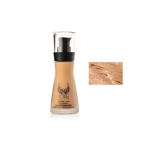Notrica Organic Liquid Foundation F12 کرم پودر نوتریکا شیشه ای آرگان کد F12