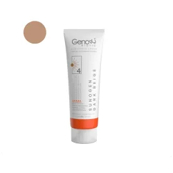 کرم ضد آفتاب ژنوبایوتیک رنگ بژ تیره مدل سانو ژن پوست چرب SPF 50