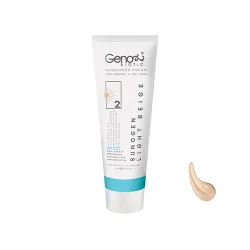 کرم ضد آفتاب رنگی ژنو بایوتیک مدل سانو ژن رنگ بژ روشن SPF 50