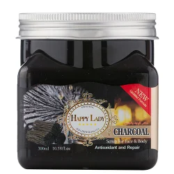 اسکراب شنی صورت و بدن هپی لیدی حاوی زغال