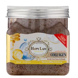 اسکراب شنی صورت و بدن هپی لیدی حاوی عصاره کلاژن
