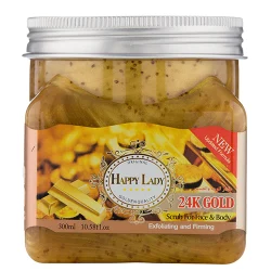 اسکراب شنی صورت و بدن هپی لیدی حاوی طلا