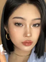 نحوه کشیدن خط چشم با خط چشم ضد آب شیگلم دو طرفه مدل وینگ ایت رنگ مشکی