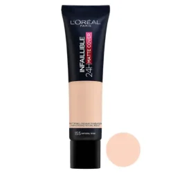 کرم پودر مات لورال اینفالیبل 24 ساعته رنگ رز طبیعی شماره 155